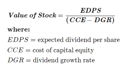 The Model for Discounting Dividends